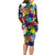 Black History Month Long Sleeve Bodycon Dress African American Paint Splashes