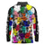 Black History Month Long Sleeve Polo Shirt African American Paint Splashes