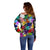 Black History Month Off Shoulder Sweater African American Paint Splashes