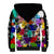 Black History Month Sherpa Hoodie African American Paint Splashes