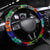 Black History Month Steering Wheel Cover African American Paint Splashes