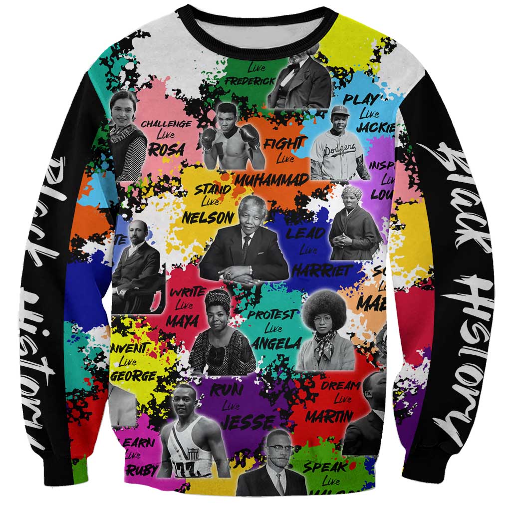 Black History Month Sweatshirt African American Paint Splashes