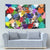 Black History Month Tapestry African American Paint Splashes