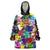 Black History Month Wearable Blanket Hoodie African American Paint Splashes