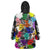 Black History Month Wearable Blanket Hoodie African American Paint Splashes