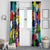 Black History Month Window Curtain African American Paint Splashes