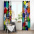 Black History Month Window Curtain African American Paint Splashes