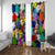 Black History Month Window Curtain African American Paint Splashes