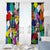 Black History Month Window Curtain African American Paint Splashes