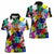 Black History Month Women Polo Shirt African American Paint Splashes