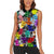 Black History Month Women Sleeveless Polo Shirt African American Paint Splashes