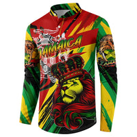 Jamaica graphic sweatshirt with lion crest and reggae colors, long sleeves