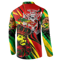 Jamaica graphic sweatshirt back panel with lion head and crest in green-yellow-red