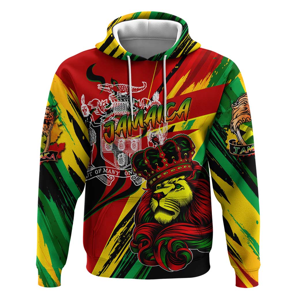 Jamaica Lion Hoodie Coat Of Arms Rastafarianism