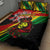 Jamaica Lion Quilt Bed Set Coat Of Arms Rastafarianism