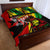 Jamaica Lion Quilt Bed Set Coat Of Arms Rastafarianism