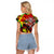 Jamaica Lion Raglan Cropped T Shirt Coat Of Arms Rastafarianism