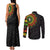 Adinkra Symbols Couples Matching Tank Maxi Dress and Long Sleeve Button Shirts African Culture - Wonder Print Shop