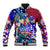 Manu Samoa Rugby 2023 Baseball Jacket Humpback Whale Hexagon Tribal Tropical Style - Wonder Print Shop