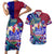 Manu Samoa Rugby 2023 Couples Matching Short Sleeve Bodycon Dress and Hawaiian Shirt Humpback Whale Hexagon Tribal Tropical Style - Wonder Print Shop