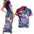 Manu Samoa Rugby 2023 Couples Matching Short Sleeve Bodycon Dress and Hawaiian Shirt Humpback Whale Hexagon Tribal Tropical Style - Wonder Print Shop