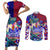 Manu Samoa Rugby 2023 Couples Matching Short Sleeve Bodycon Dress and Long Sleeve Button Shirts Humpback Whale Hexagon Tribal Tropical Style - Wonder Print Shop