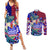 Manu Samoa Rugby 2023 Couples Matching Summer Maxi Dress and Long Sleeve Button Shirts Humpback Whale Hexagon Tribal Tropical Style - Wonder Print Shop