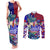 Manu Samoa Rugby 2023 Couples Matching Tank Maxi Dress and Long Sleeve Button Shirts Humpback Whale Hexagon Tribal Tropical Style - Wonder Print Shop