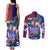 Manu Samoa Rugby 2023 Couples Matching Tank Maxi Dress and Long Sleeve Button Shirts Humpback Whale Hexagon Tribal Tropical Style - Wonder Print Shop