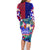 Manu Samoa Rugby 2023 Family Matching Long Sleeve Bodycon Dress and Hawaiian Shirt Humpback Whale Hexagon Tribal Tropical Style - Wonder Print Shop