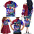 Manu Samoa Rugby 2023 Family Matching Off Shoulder Long Sleeve Dress and Hawaiian Shirt Humpback Whale Hexagon Tribal Tropical Style - Wonder Print Shop