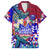 Manu Samoa Rugby 2023 Family Matching Off Shoulder Long Sleeve Dress and Hawaiian Shirt Humpback Whale Hexagon Tribal Tropical Style - Wonder Print Shop