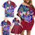 Manu Samoa Rugby 2023 Family Matching Off Shoulder Short Dress and Hawaiian Shirt Humpback Whale Hexagon Tribal Tropical Style - Wonder Print Shop