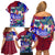 Manu Samoa Rugby 2023 Family Matching Off Shoulder Short Dress and Hawaiian Shirt Humpback Whale Hexagon Tribal Tropical Style - Wonder Print Shop