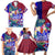 Manu Samoa Rugby 2023 Family Matching Short Sleeve Bodycon Dress and Hawaiian Shirt Humpback Whale Hexagon Tribal Tropical Style - Wonder Print Shop