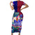 Manu Samoa Rugby 2023 Family Matching Short Sleeve Bodycon Dress and Hawaiian Shirt Humpback Whale Hexagon Tribal Tropical Style - Wonder Print Shop