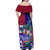 Manu Samoa Rugby 2023 Off Shoulder Maxi Dress Humpback Whale Hexagon Tribal Tropical Style - Wonder Print Shop