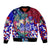 Manu Samoa Rugby 2023 Sleeve Zip Bomber Jacket Humpback Whale Hexagon Tribal Tropical Style - Wonder Print Shop