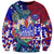 Manu Samoa Rugby 2023 Sweatshirt Humpback Whale Hexagon Tribal Tropical Style - Wonder Print Shop