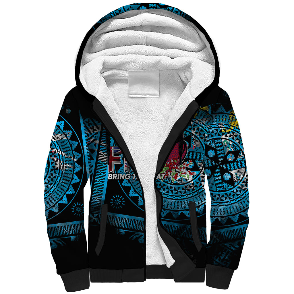 Fiji Rugby Sherpa Hoodie Bring The Heat - Wonder Print Shop