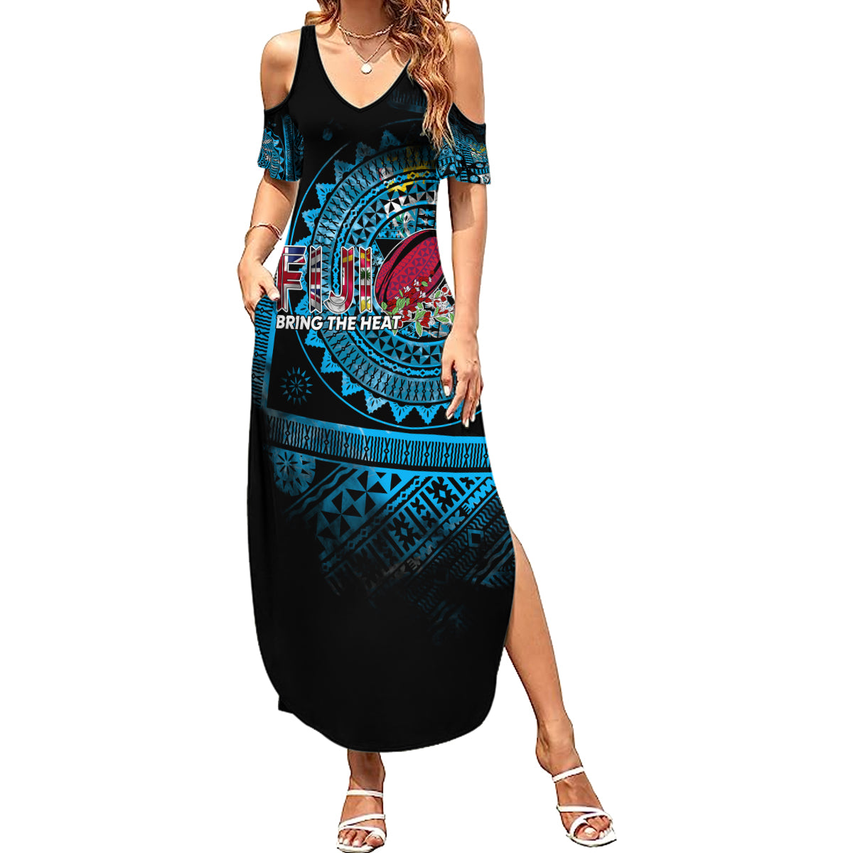 Fiji Rugby Summer Maxi Dress Bring The Heat - Wonder Print Shop