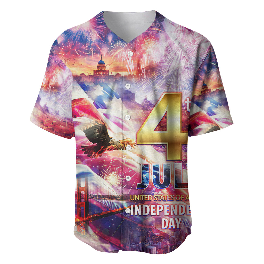 Custom 4th Of July Independence Day American Baseball Jersey - Wonder Print Shop