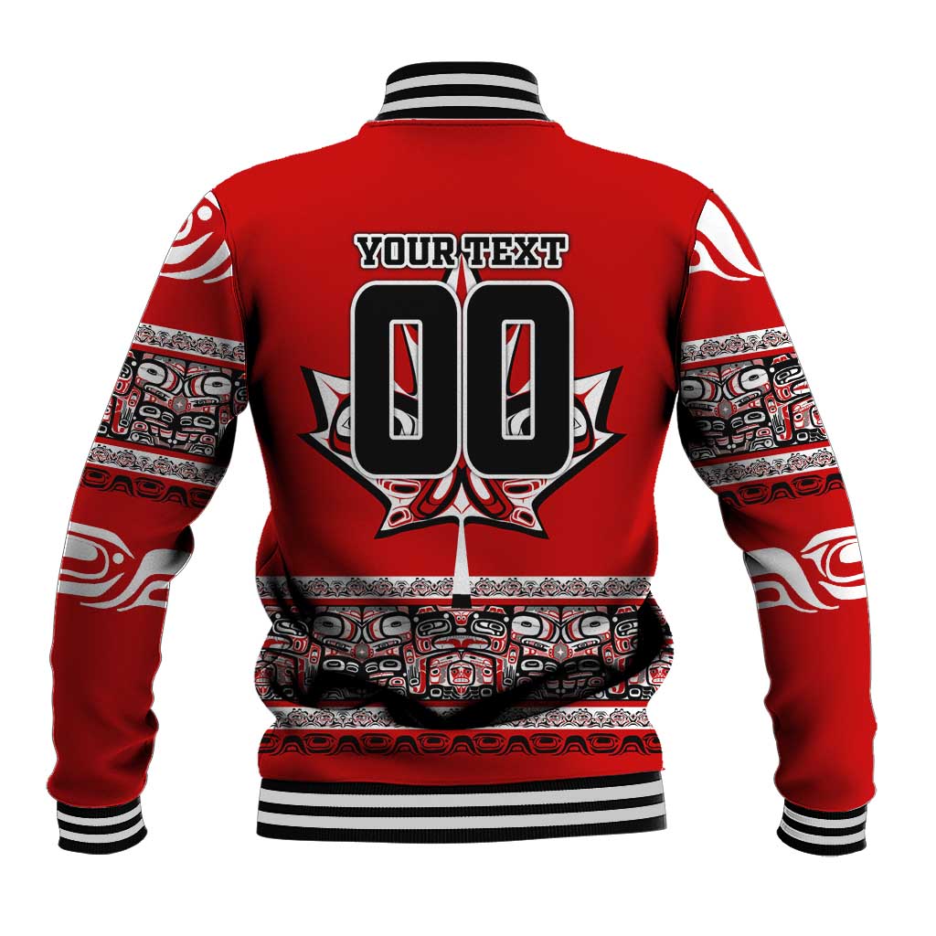 Haida Hockey Canada Baseball Jacket Maple Leaf