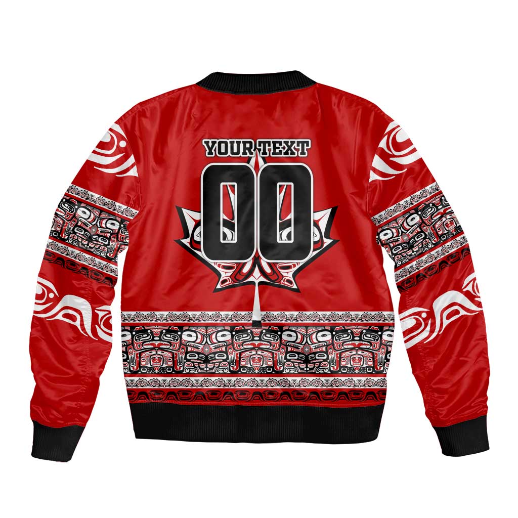 Haida Hockey Canada Bomber Jacket Maple Leaf