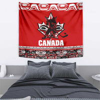 Haida Hockey Canada Tapestry Maple Leaf