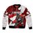 Personalized Canada Hockey Warrior Bomber Jacket Bold Maple Leaf Sports Art
