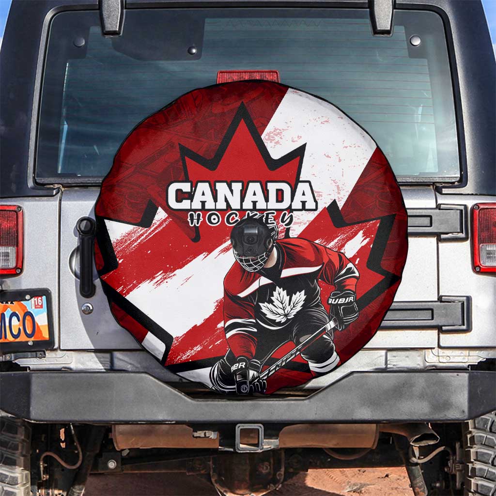 Canada Hockey Warrior Spare Tire Cover Bold Maple Leaf Sports Art