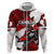 Personalized Canada Hockey Warrior Zip Hoodie Bold Maple Leaf Sports Art