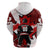 Personalized Canada Hockey Warrior Zip Hoodie Bold Maple Leaf Sports Art