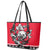 Polar Bear Hockey Canada Leather Tote Bag Maple Leaf Ice Warrior